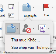 Di chuyển hoặc sao chép thư giữa các thư mục