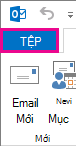 Tab Tệp Outlook