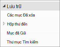Bung rộng tệp lưu trữ trong ngăn dẫn hướng để xem các thư mục con trong đó.