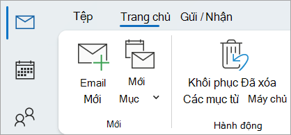 Chọn Khôi phục Các mục Đã xóa từ Máy chủ để khôi phục thư không còn trong thư mục Các mục Đã xóa của bạn