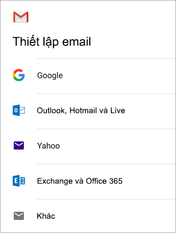 Chọn Exchange