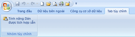 Tab Ribbon Tùy chỉnh
