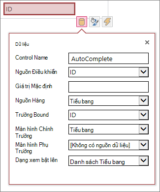 Tất cả các thuộc tính sẵn có trong hộp thuộc tính