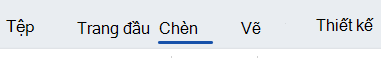 Tab Chèn trong tài liệu Word.