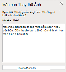 Ngăn Văn bản thay thế ảnh trong PowerPoint cho web.