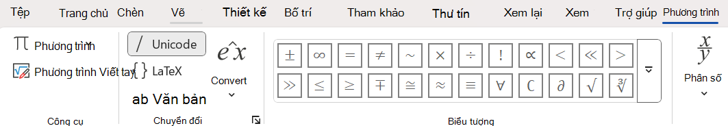 Chế độ chuyển đổi Unicode trong tài liệu Word.