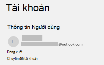 Hiển thị liên kết đăng xuất ở dạng xem Backstage của Office trên Windows