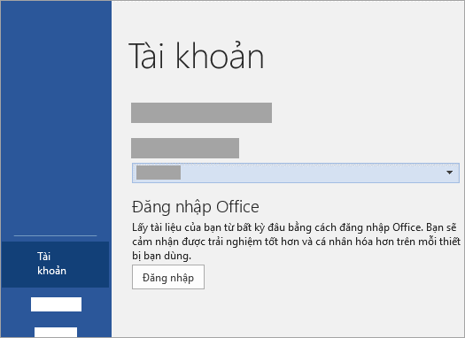 Đăng nhập bằng tài khoản Microsoft hay tài khoản cơ quan hoặc trường học Office 365 của bạn.