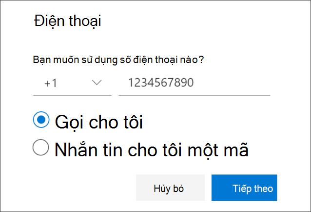 Thêm số điện thoại và chọn cuộc gọi điện thoại
