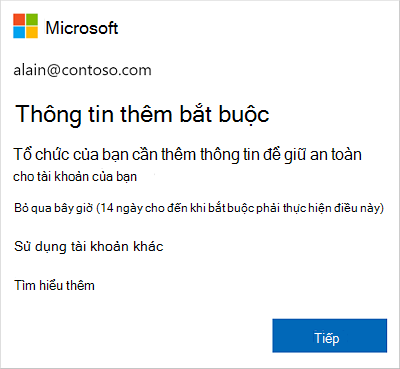 Nhắc yêu cầu thêm thông tin