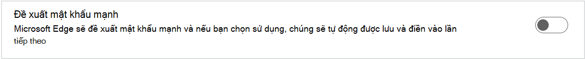 Ảnh chụp màn hình của Gợi ý mật khẩu mạnh.