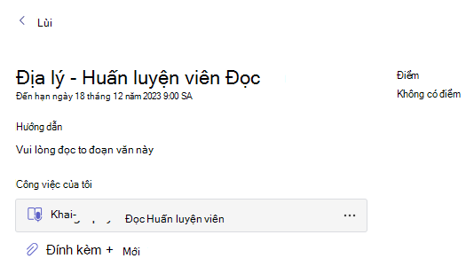 Ảnh chụp màn hình cho thấy điểm số
