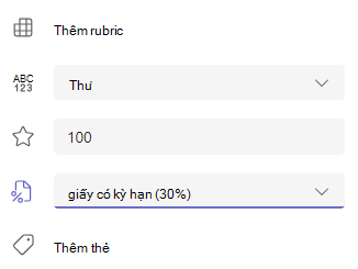 chấm điểm theo chữ cái