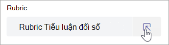 Học sinh có thể xem Rubric cho chính mình