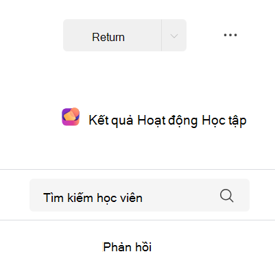 Ảnh chụp màn hình kết quả hoạt động học tập.