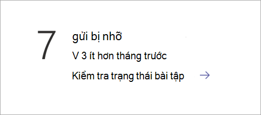 Ảnh chụp màn hình hiển thị ô Dữ liệu trạng thái bài tập.