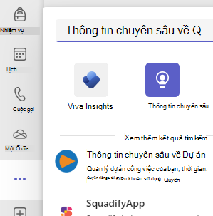 Ảnh chụp màn hình của thông tin chuyên sâu.