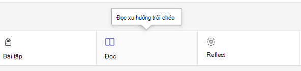 Ảnh chụp màn hình hiển thị tab đọc.