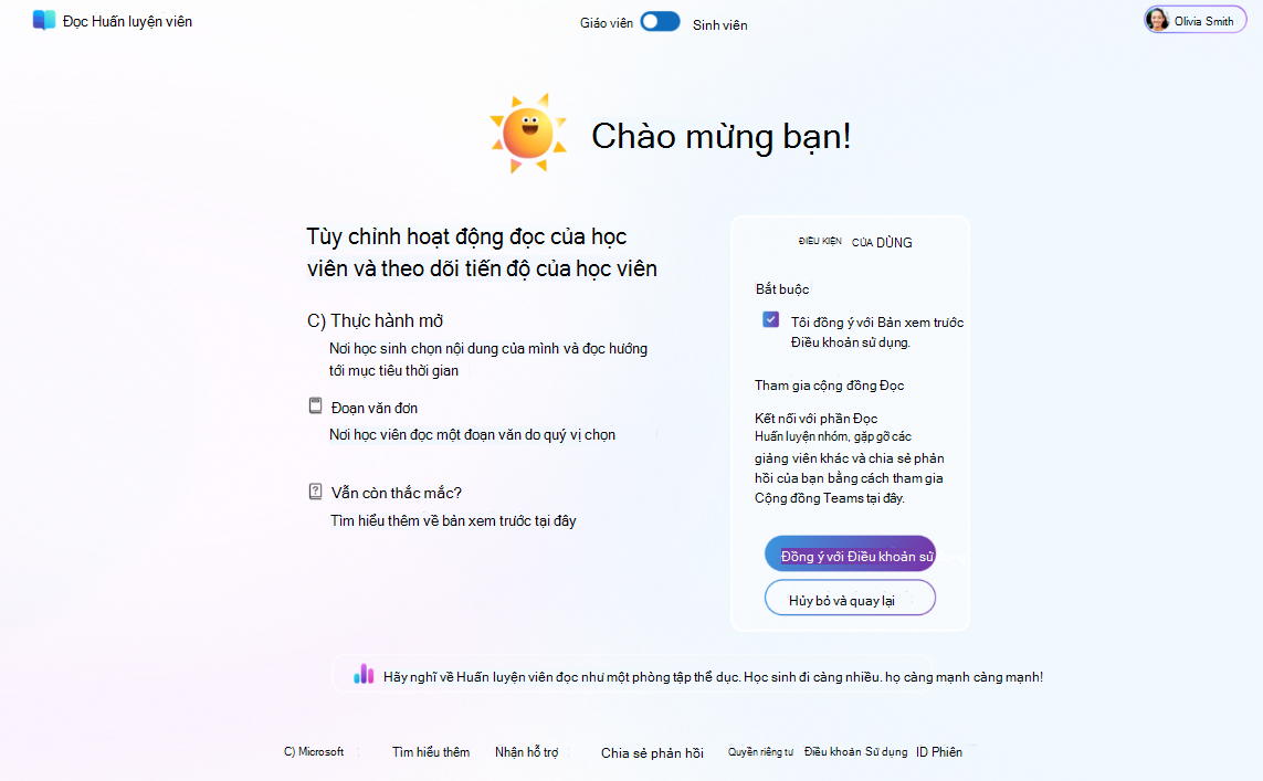 tùy chỉnh thực hành đọc của học viên