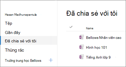 Ảnh chụp màn hình tên sổ tay.