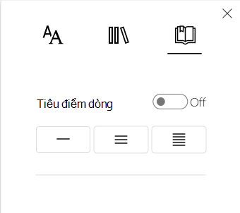 Ảnh chụp màn hình tiêu điểm dòng.