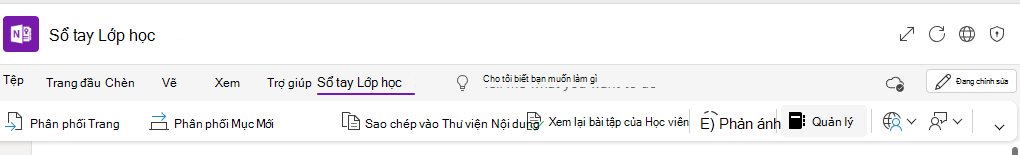 Ảnh chụp màn hình về quản lý sổ tay.