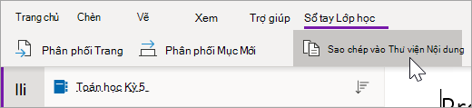 Chọn Sao chép vào Thư viện Nội dung.