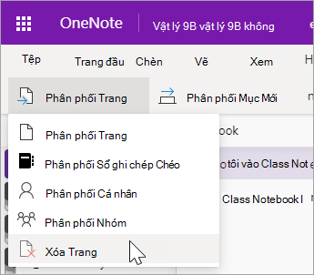 Chọn Xóa Trang.