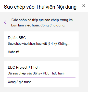 Xem các mục được phân phối.