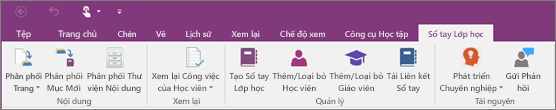 Tab Sổ tay Lớp học.