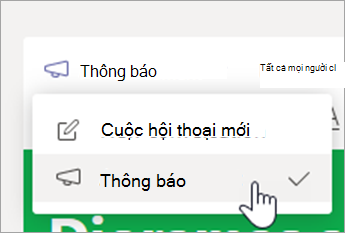 Chọn Thông báo.