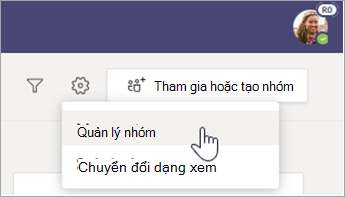 Chọn Quản lý nhóm.