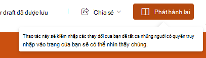 Ảnh chụp màn hình của tính năng tái phát hành.