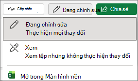 Ảnh chụp màn hình hiển thị tệp ở dạng xem Soạn thảo.