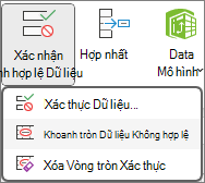 Khoanh tròn dữ liệu không hợp lệ trên dải băng