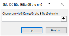 Ảnh chụp màn hình hiển thị cách nhập phạm vi dữ liệu nguồn trong hộp thoại Chỉnh sửa dữ liệu biểu đồ thu nhỏ.