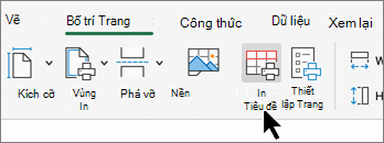 Ảnh chụp màn hình nút In tiêu đề