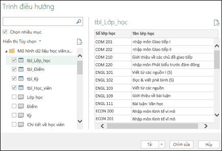 Tải & dẫn hướng Chuyển đổi (Power Query)