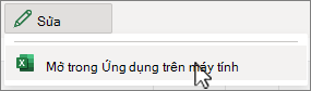Mở ảnh chụp màn hình ứng dụng Excel trên máy tính