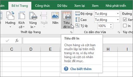 In Tiêu đề