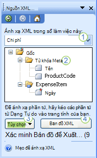 Ngăn tác vụ nguồn XML