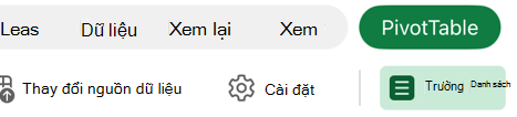 Nút Danh sách trường