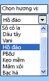 Ví dụ về điều khiển hộp tổ hợp biểu mẫu