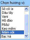 Ví dụ về điều khiển hộp danh sách Biểu mẫu