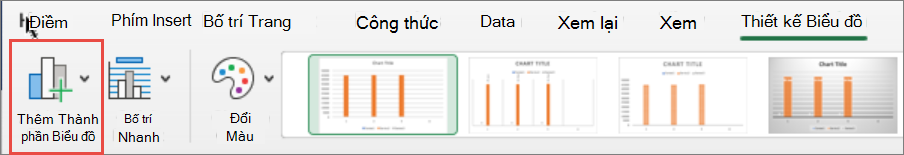 Thêm thành phần biểu đồ trên máy Mac