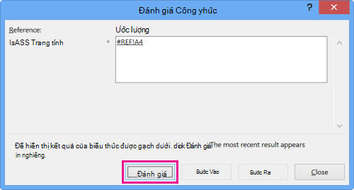 Hộp thoại Định trị Công thức