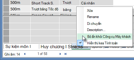 cách thức ẩn bảng khỏi Công cụ Máy khách Excel