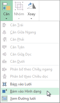 Đính vào Hình dạng