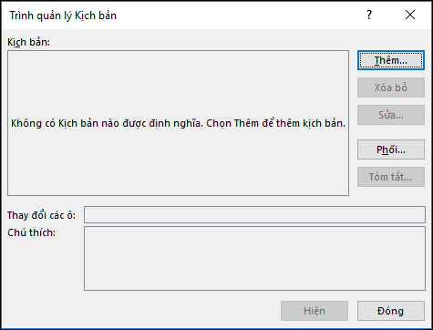 Trình hướng dẫn Trình quản lý Kịch bản