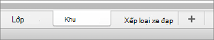 Tab Trang tính trên MacOS.